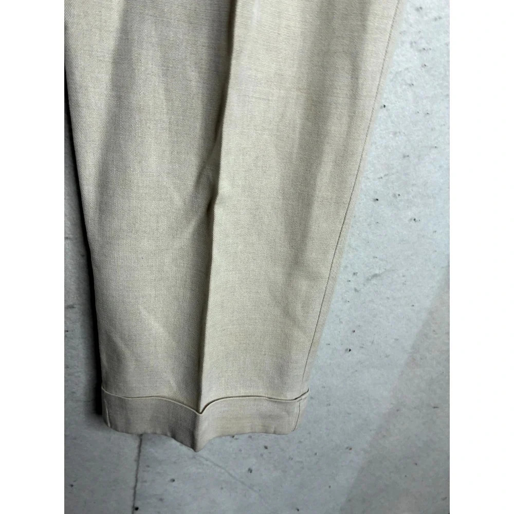 Dockers Dress Pants Mens 34X31 Beige Cotton Cuffed Hem Casual Straight Leg